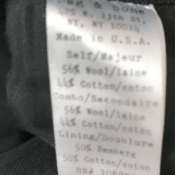 rag & bone Two Toned Printed Wool Blend Oversized Sleeveless Mini Dress Size M - Picture 7 of 7